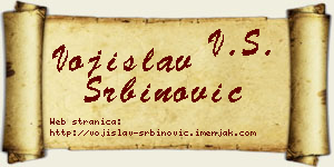 Vojislav Srbinović vizit kartica